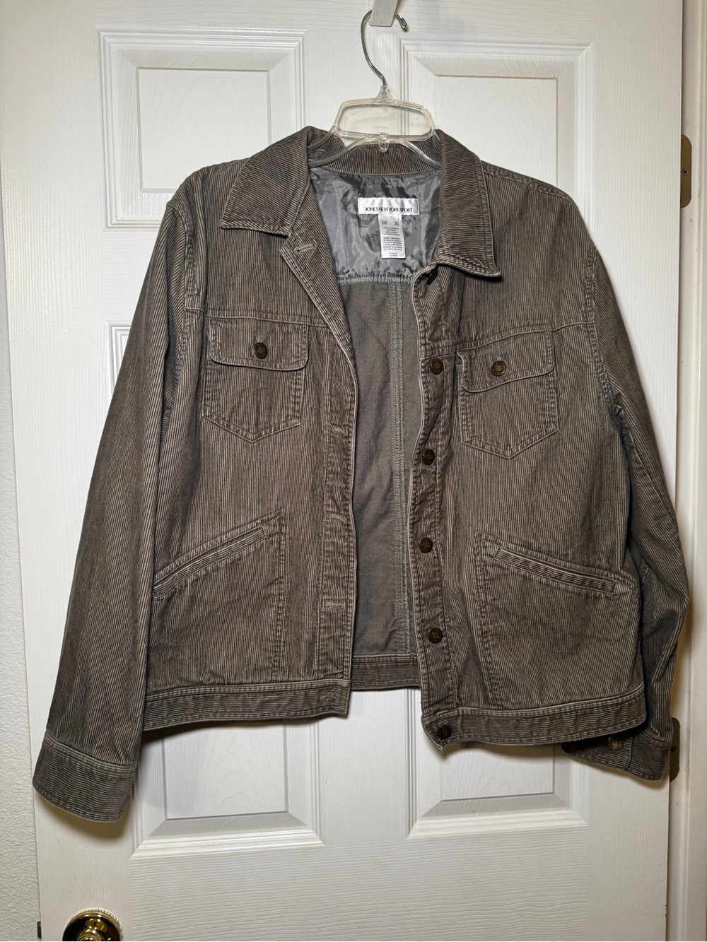 Jones New York Sport Women’s Olive Green Corduroy Jacket Size XL
